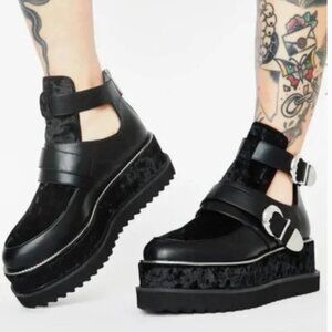 Killstar Black Platform Mary Jane Creepers- Goth Punk Size 11